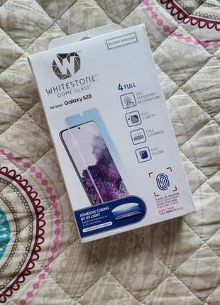 Новое ультранадежное защитное стекло на смартфон samsung s20 whitestone dome glass