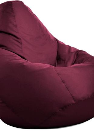 Крісло-мішок форма "груша", розмір xxl (130*100), бордовий
