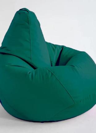 Крісло-мішок форма "груша", розмір xxl (130*100), зелений1 фото