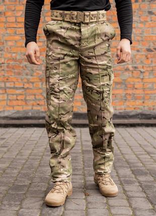 Теплые брюки тактические военные на флисе всу (зсу) мультикам 9141