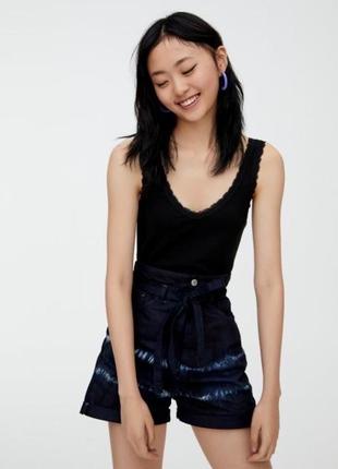 Хлопковый базовый топ pull&bear