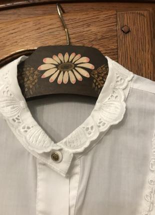 Винтажная блузка с воланом3 фото