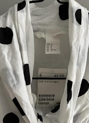 Блузка сорочка в горох 3-4 h&m p.40/427 фото