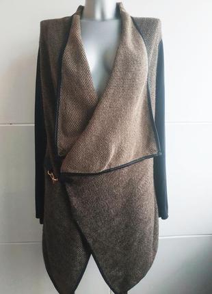 Стильний розпашній кардиган isabel london з комбінованої тканини