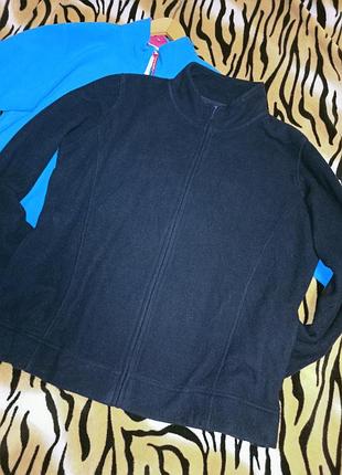 Мягкая темно-синяя флиска,толстовка,54-до 60разм.,isle.