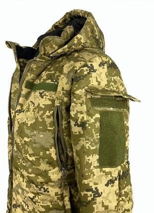 Зимняя куртка водонепроницаемая военная тактическая всу (зсу) пиксель 20222075 8908