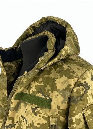 Зимняя куртка водонепроницаемая военная тактическая всу (зсу) пиксель 20222075 8908