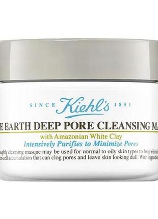 Маска для глибокого очищення пор kiehl's rare earth deep pore minimizing cleansing clay mask 28ml