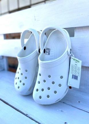 Crocs classic clog 10001 white жіночі чоловічі крокси сабо