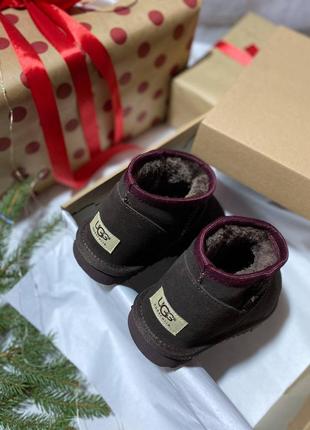 Черевики ugg ultra mini dark brown9 фото