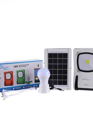 Акамуляторний ліхтарик з функцією power bank + сонячна панель solar  lamp a201