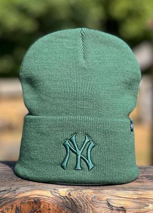 Оригінальна зимова зелена шапка 47 brand new york yankees  b-hymkr17ace-dga