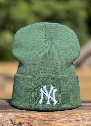 Оригинальная зимняя зеленая шапка 47 brand new york yankees b-hymkr17ace-dg1 фото