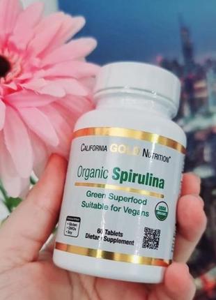 Органическая спирулина, 500 мг, сша, 60 и 240 таблеток5 фото