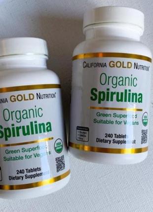 Органическая спирулина, 500 мг, сша, 60 и 240 таблеток6 фото