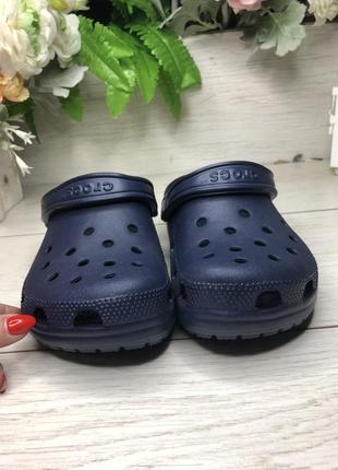 Crocs classic clog navy женские мужские кроксы сабо4 фото