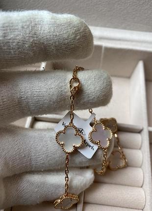Брендовая подвеска в стиле van cleef (vca, ван клиф,клевер)♥️розовое
