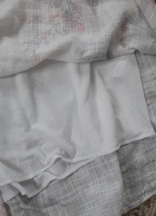Нежная хлопковая блуза в цветочный принт,  свободный крой, today/италия,  р. s-l6 фото