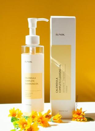 Гідрофільна олія з екстрактом календули iunik calendula complete cleansing oil