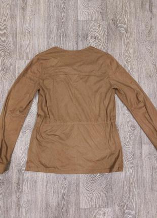 Жіноча куртка /піджак зі штучного замшу у кольорі "кемел"7 фото