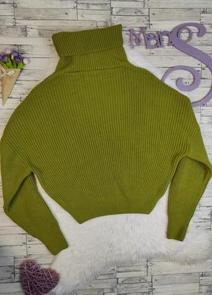 Женский свитер goldi оливкового цвета зеленого летучая мышь короткий размер xs-s 42-445 фото