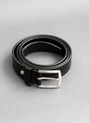 Ремінь чорний натуральна шкіра real leather