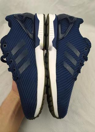 Классные темно синие кроссовки кеды adidas originals zx flux