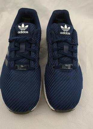 Классные темно синие кроссовки кеды adidas originals zx flux torsion superstar nmd gazelle boost yung оригинал адидас зх флюкс3 фото