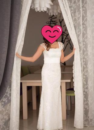 Весільна сукня гепюр, свадебное платье