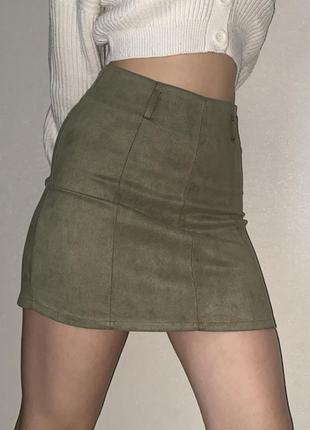 Зеленая юбка cropp2 фото