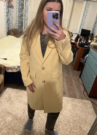 Пальто isprit лимонного цвета новое