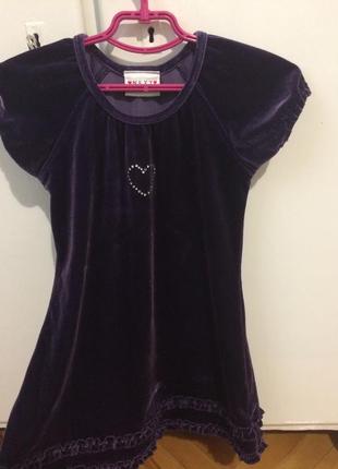 Фиолетовое бархатное платье next 92-1042 фото