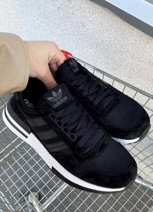 Кроссовки мужские adidas zx black/white