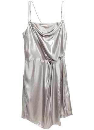 Распродажа! металлизированное платье шведского бренда h&m ,xs
