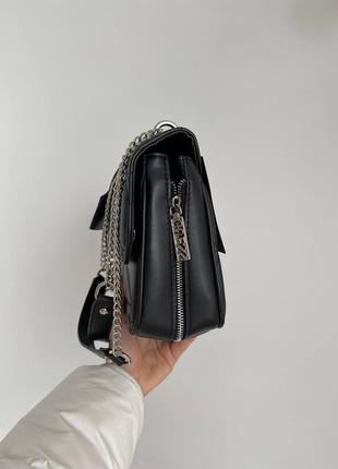 Черная сумка / guess zippy black / сумка с ремешком5 фото