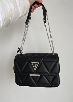 Черная сумка / guess zippy black / сумка с ремешком2 фото