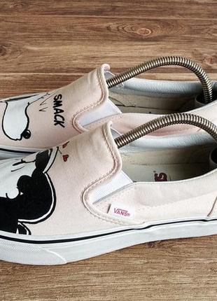 Кеды слипоны vans classic peanuts. размер 40.