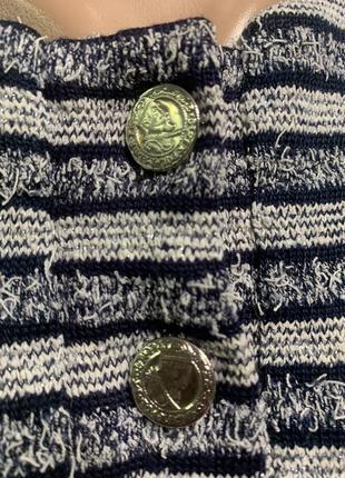 Лонгслив тельняшка, укороченный свитер в чёрно-белую полоску с серебристым люрексом размер l- xl5 фото