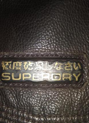 Чоловіча шкіряна куртка superdry (ryan ms5iy028f2) оригінал2 фото