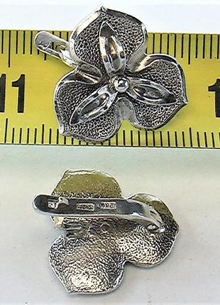 Серьги серебро ссср 925 проба 6,95 грамма