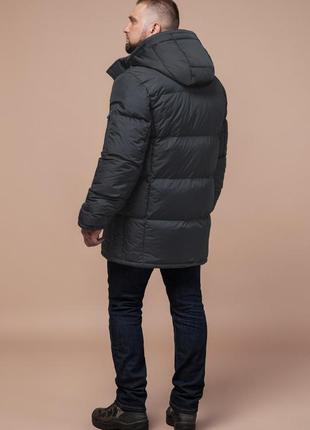 Чоловіча графітова зимова куртка великого розміру модель 3284 (клад тільки 60(5xl))4 фото