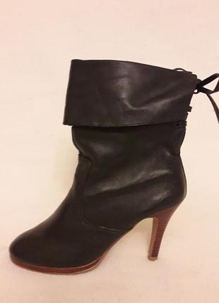 Стильні шкіряні черевики, чобітки фірми new look p. 37 устілка 24 см