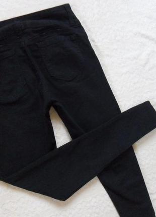 Стильные черные джинсы скинни с высокой талией wax, 10 размер5 фото
