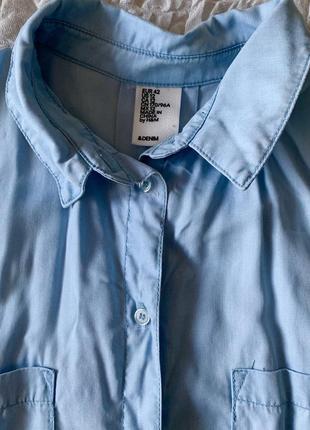 Отличная рубашка из лиоцелла оверсайз h&m 42