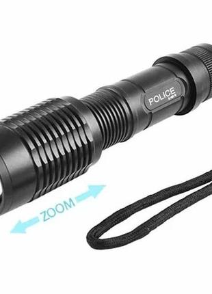 Мощный тактический фонарь police bl-1861 t6