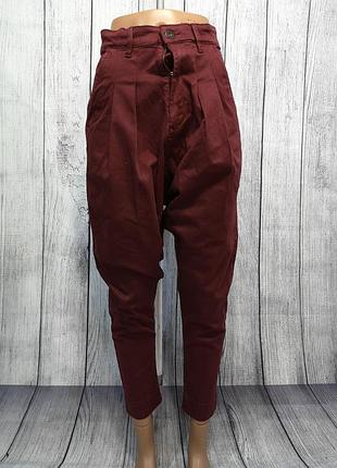 Брюки tailor garment, w28, т.малиновые, заниж. посадка, новые!