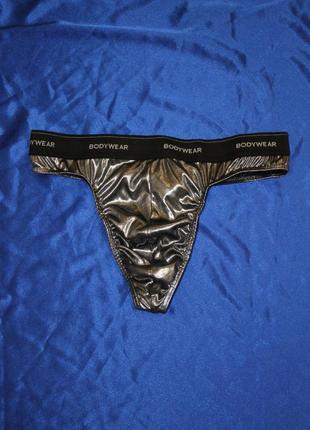 Чоловічі стринги брифи труси трусики сині блискучі сексуальні еротична білизна для стриптизу