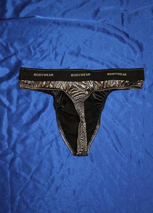 Чоловічі стринги брифи труси трусики сині блискучі сексуальні еротична білизна для стриптизу