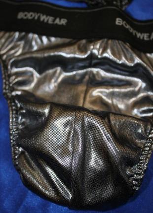 Чоловічі стринги брифи труси трусики сині блискучі сексуальні еротична білизна для стриптизу