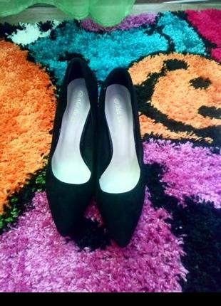 Туфлі еко замш